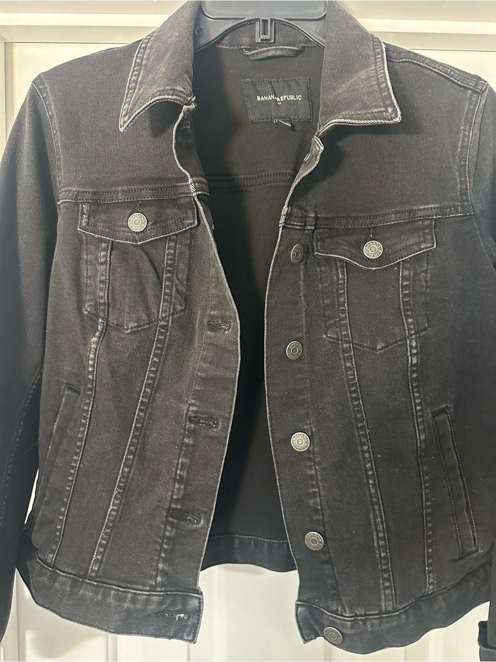 Banana Republic Black Washed Denim Jacket